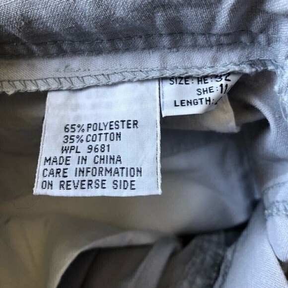 80s Deadstock Expedition Cotler Cargo Pants Light Gray Unisex Enforce 31x32 - Picture 10 of 16